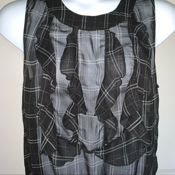 Lane Bryant Sleeveless Peplum Blouse Plaid Size 16. - Picture 2 of 7